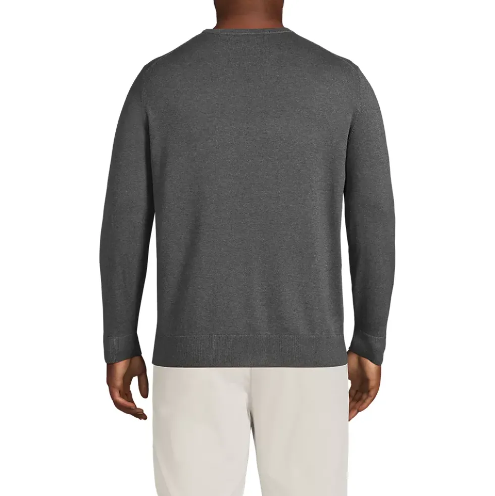 Men's Fine Gauge Cotton Crew Neck Sweater