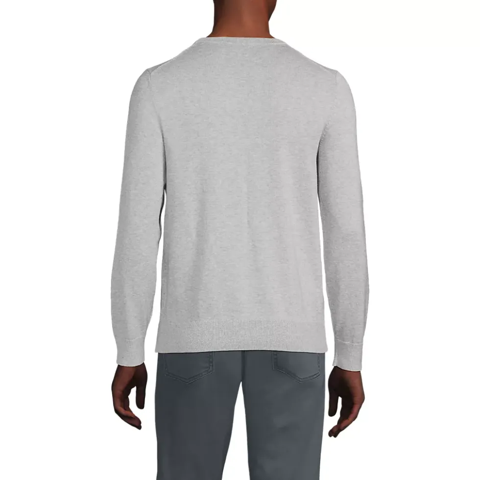 Men's Fine Gauge Cotton Crew Neck Sweater