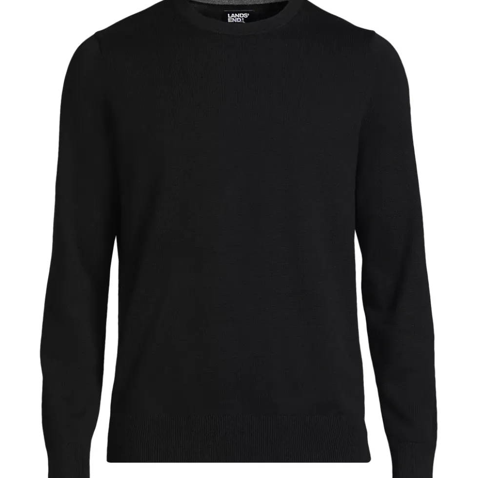 Men's Fine Gauge Cotton Crew Neck Sweater