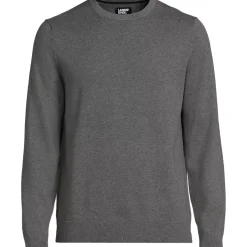 Men's Fine Gauge Cotton Crew Neck Sweater