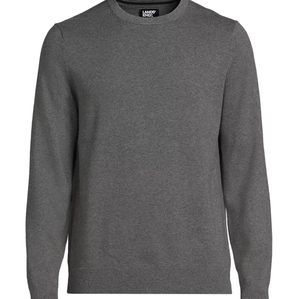 Men's Fine Gauge Cotton Crew Neck Sweater