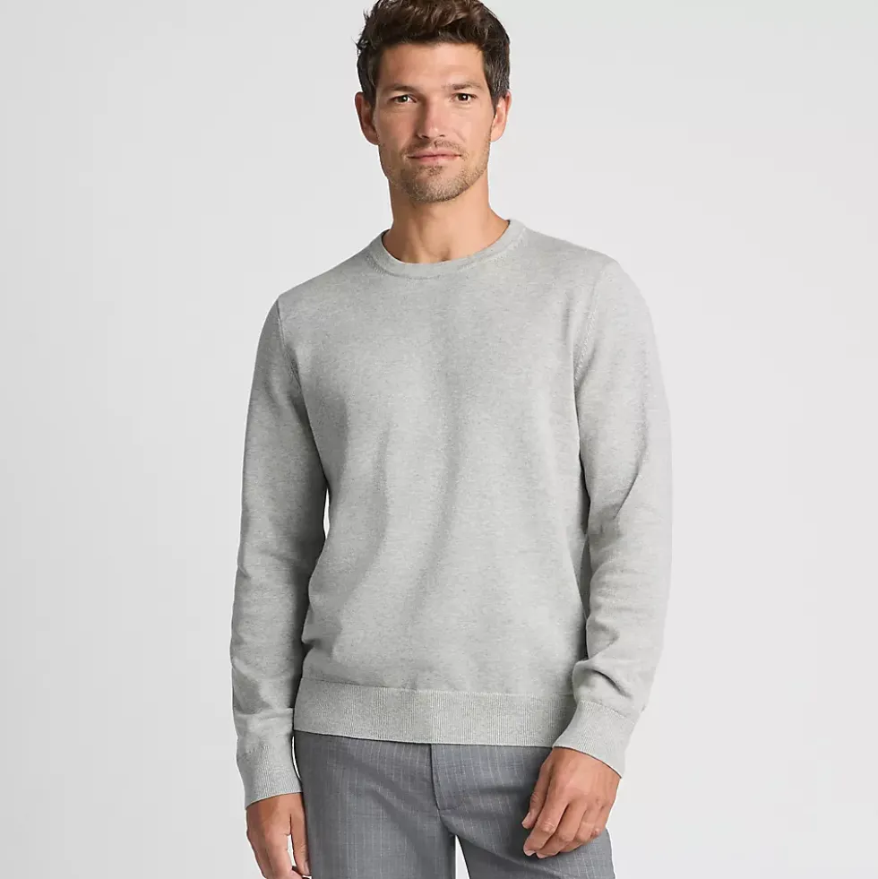 Men's Fine Gauge Cotton Crew Neck Sweater