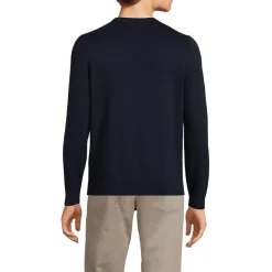 Men's Fine Gauge Cotton Crew Neck Sweater