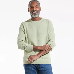 Men's Fine Gauge Cotton Crew Neck Sweater