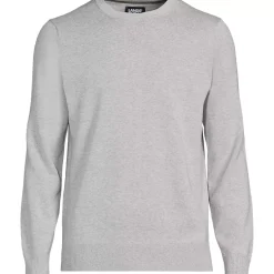 Men's Fine Gauge Cotton Crew Neck Sweater