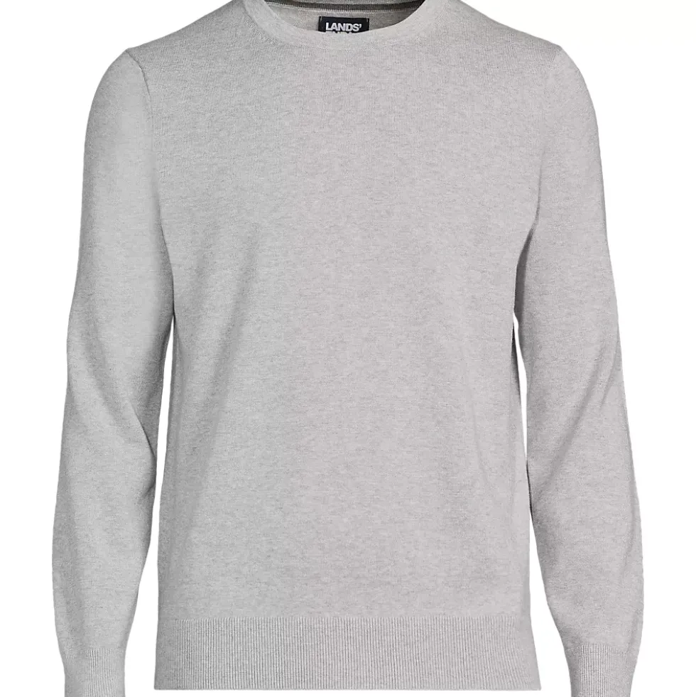 Men's Fine Gauge Cotton Crew Neck Sweater