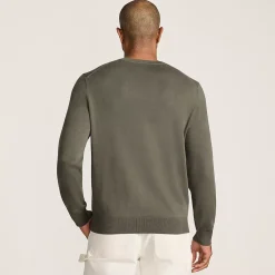 Men's Fine Gauge Cotton V Neck Sweater