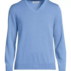 Men's Fine Gauge Cotton V Neck Sweater