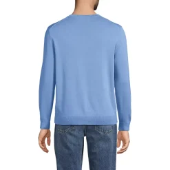 Men's Fine Gauge Cotton V Neck Sweater