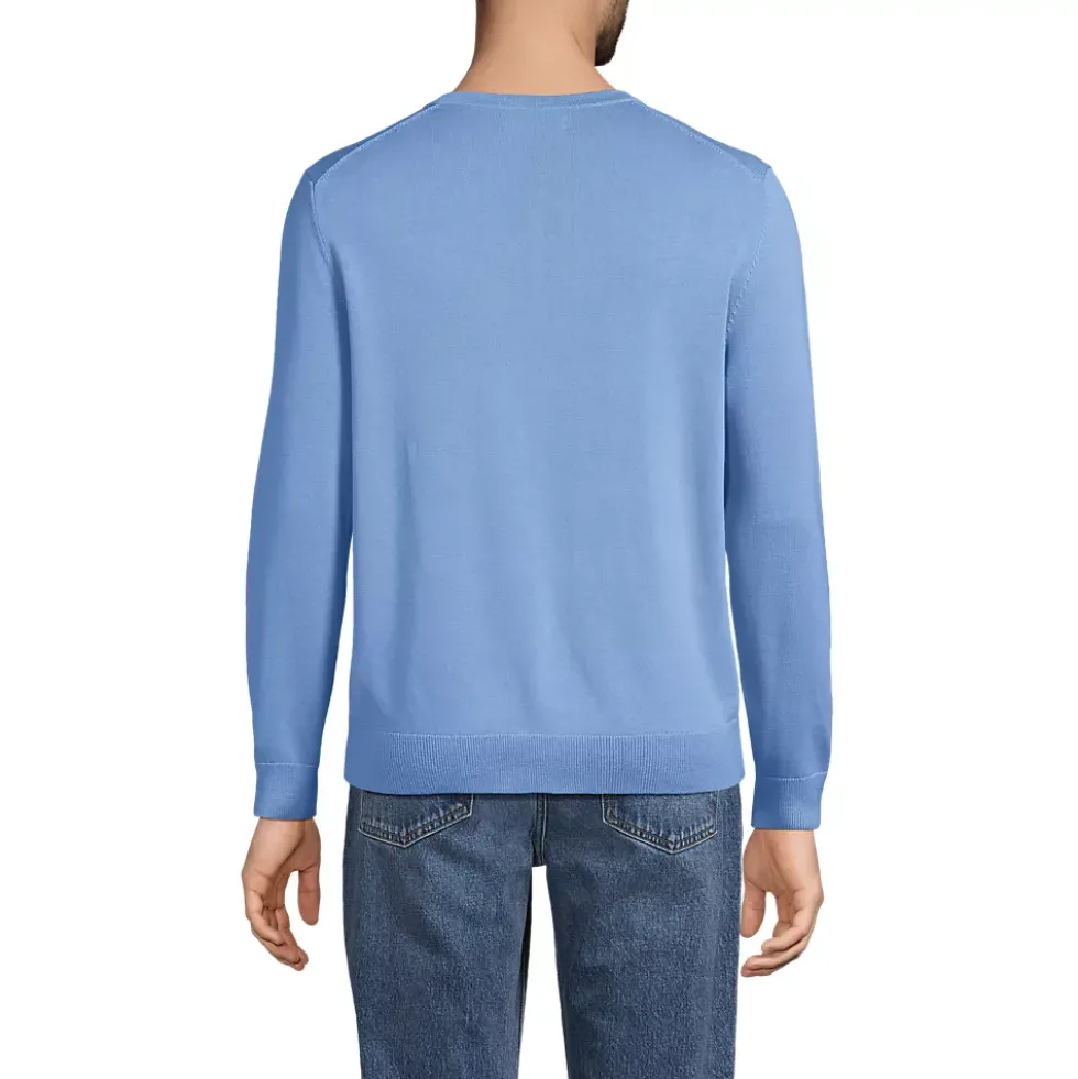 Men's Fine Gauge Cotton V Neck Sweater