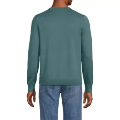 Men's Fine Gauge Cotton V Neck Sweater