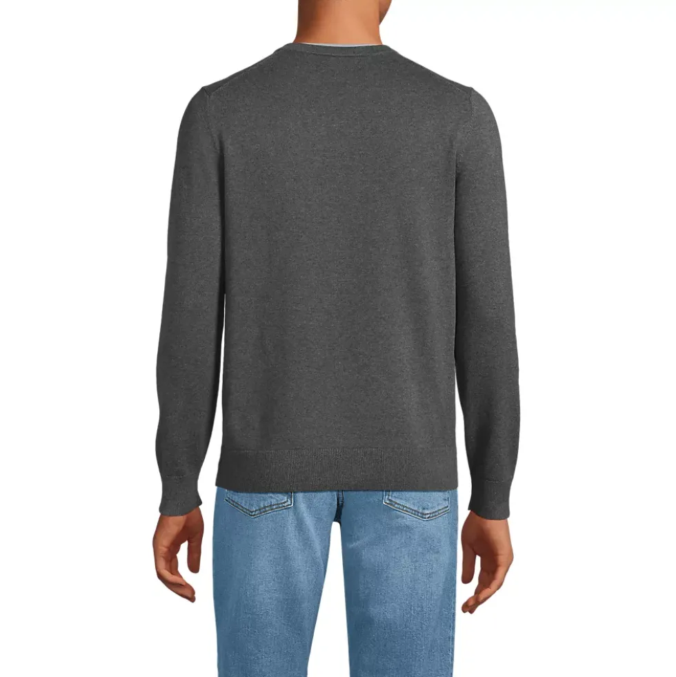 Men's Fine Gauge Cotton V Neck Sweater