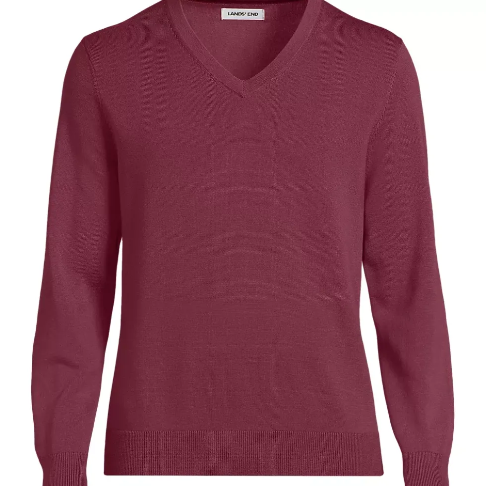 Men's Fine Gauge Cotton V Neck Sweater