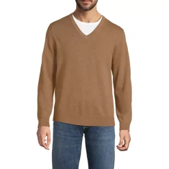 Men's Fine Gauge Cotton V Neck Sweater