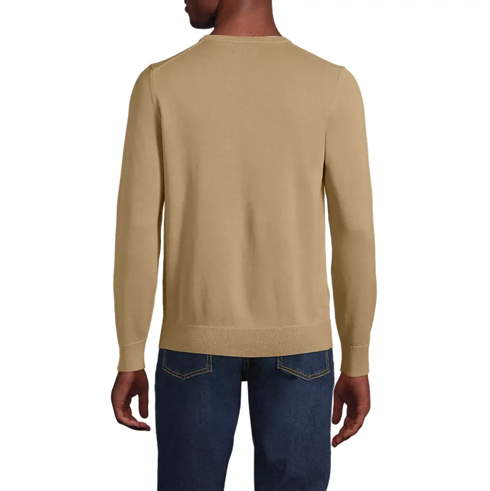 Men's Fine Gauge Cotton V Neck Sweater