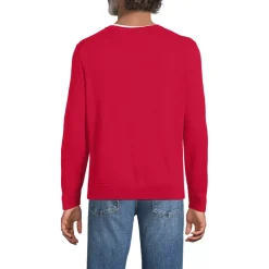 Men's Fine Gauge Cotton V Neck Sweater