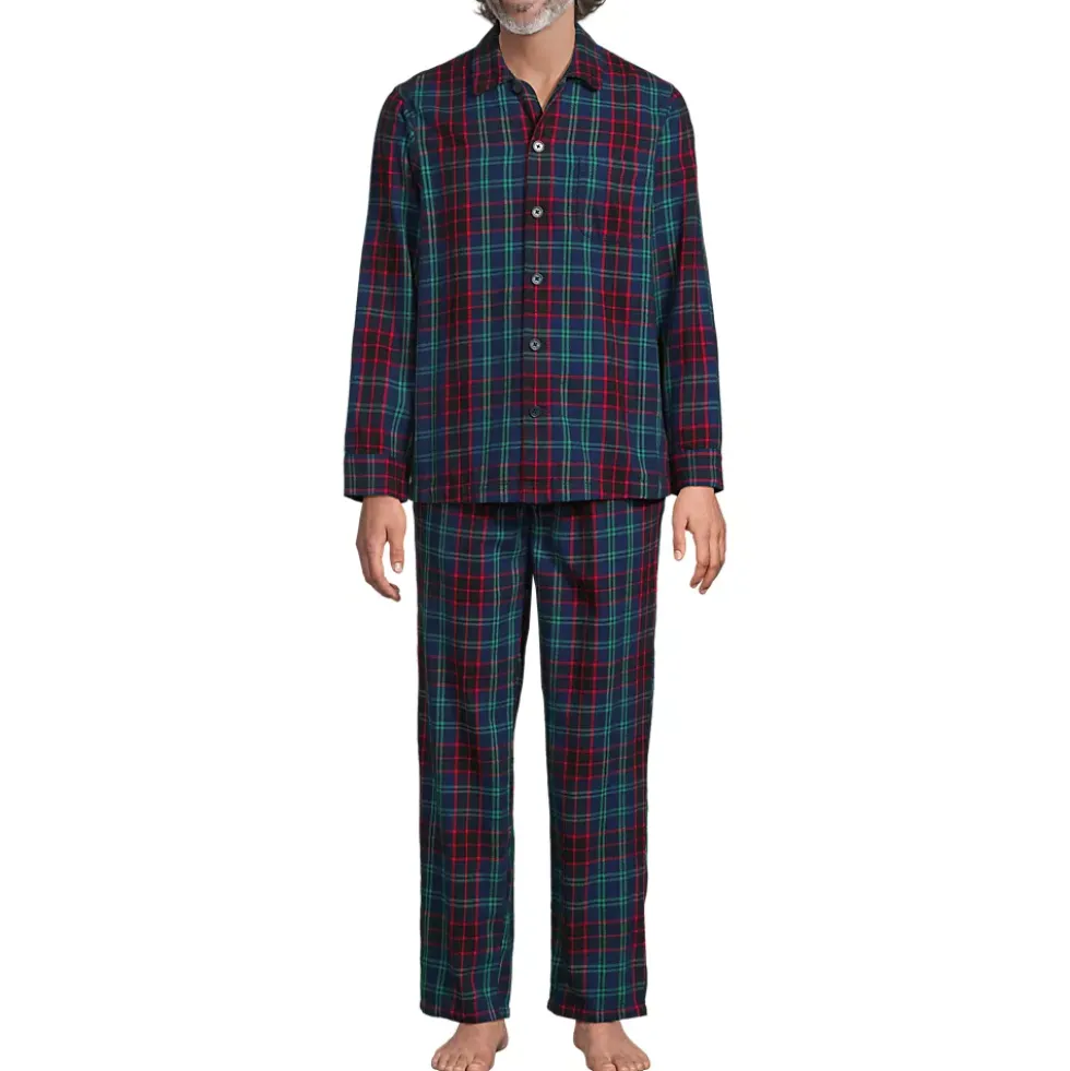 Men's Flannel 3 Piece Pajama Set
