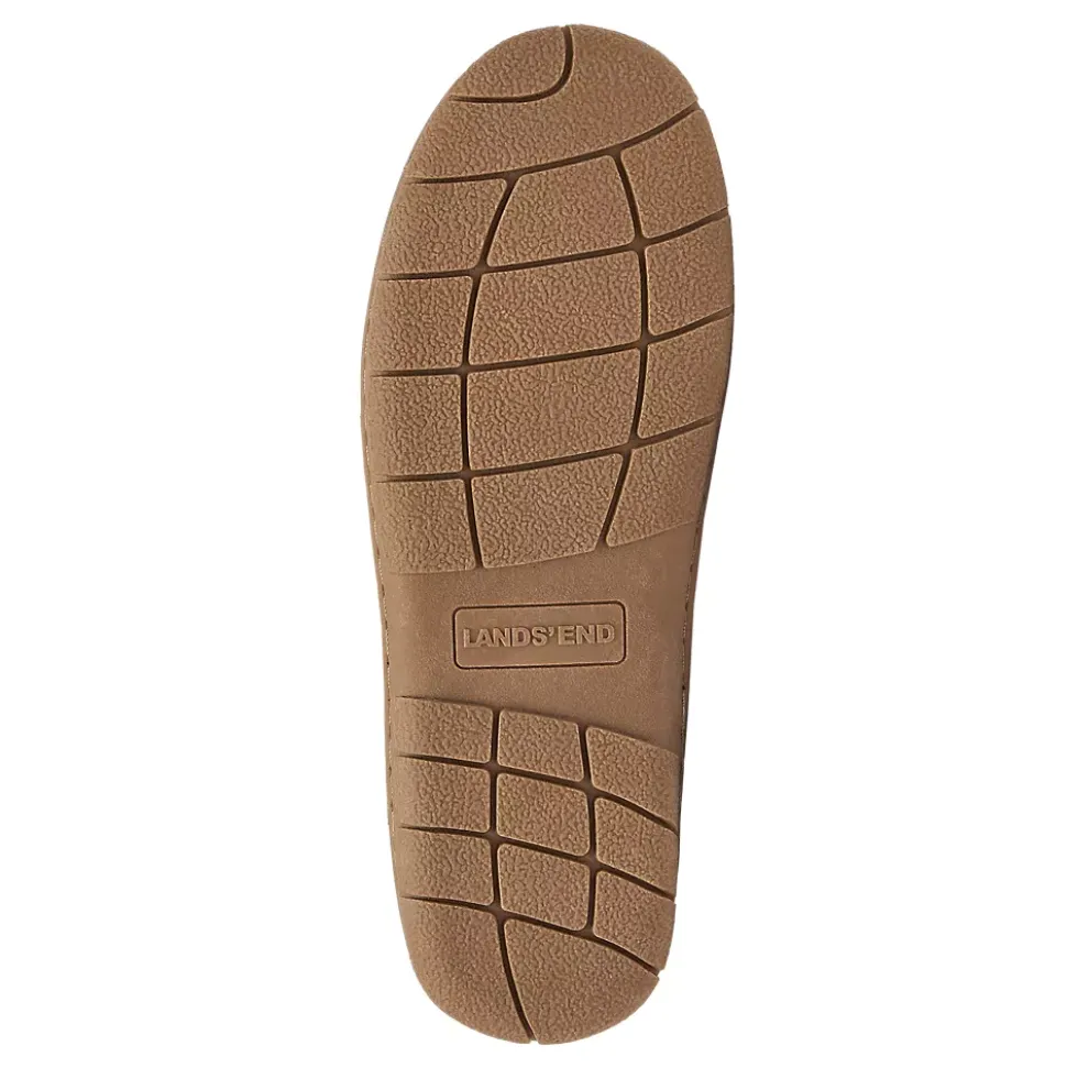 Men's Fuzzy Lined Lace Up Moccasin Slippers