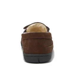 Men's Fuzzy Lined Lace Up Moccasin Slippers