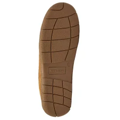 Men's Fuzzy Lined Suede Moccasin Slippers