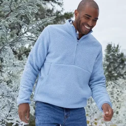 Men's Half Zip Sherpa Fleece Pullover