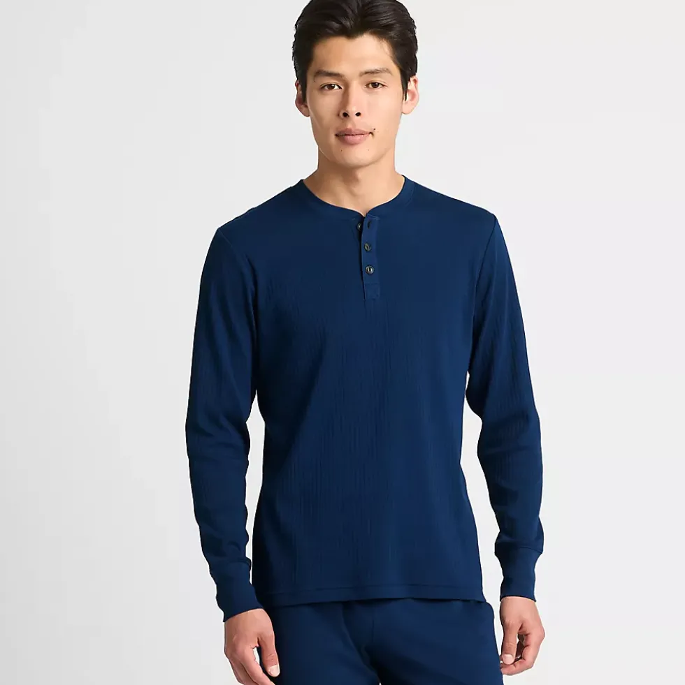 Men's Knit Rib Pajama Henley