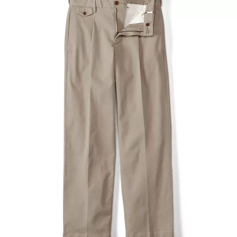 Men's Knockabout Comfort Waist Relaxed Fit Pleated Front Chino Pant
