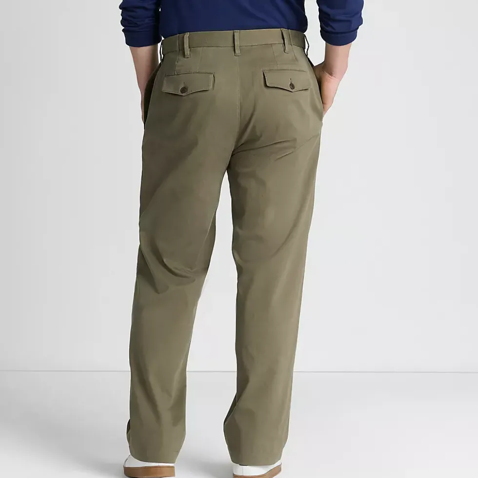 Men's Knockabout Comfort Waist Relaxed Fit Pleated Front Chino Pant