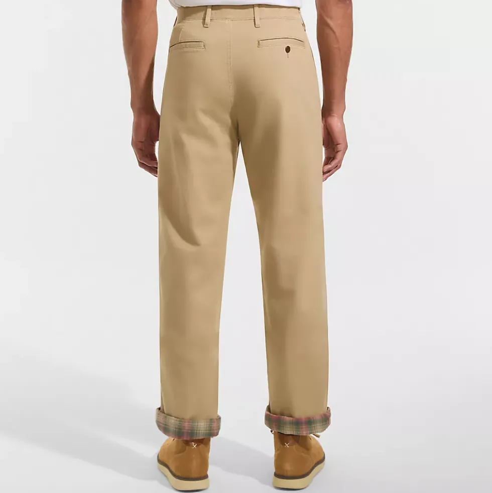 Men's Knockabout Comfort Waist Classic Fit Flannel Lined Chino Pant