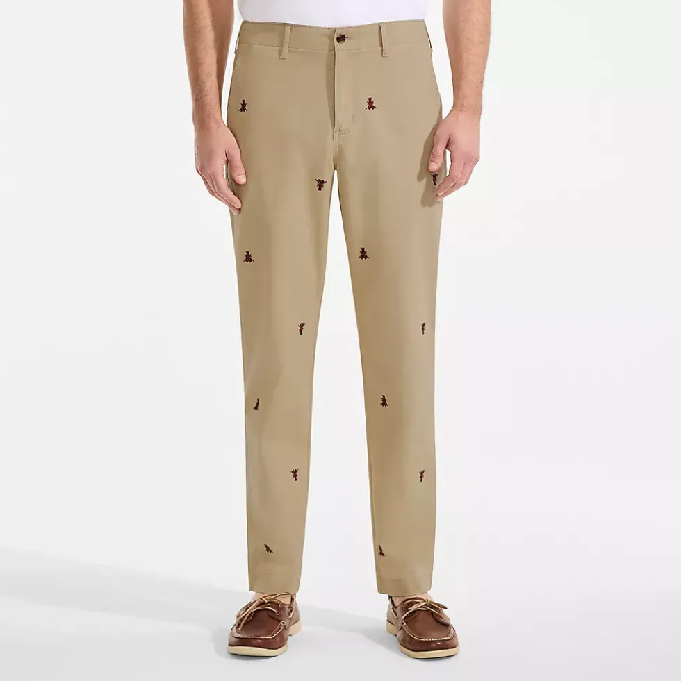 Men's Knockabout Embroidered Comfort Waist Classic Fit Chino Pant