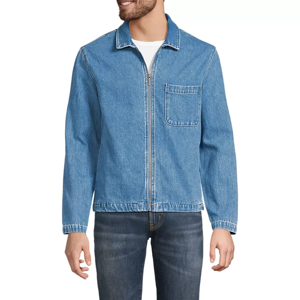 Men's Lightweight Denim Full Zip Jacket