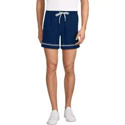 Men's 5.5" Linen Cotton Embroidered Easy Shorts