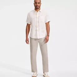 Men's Linen Cotton E-Waist Pant