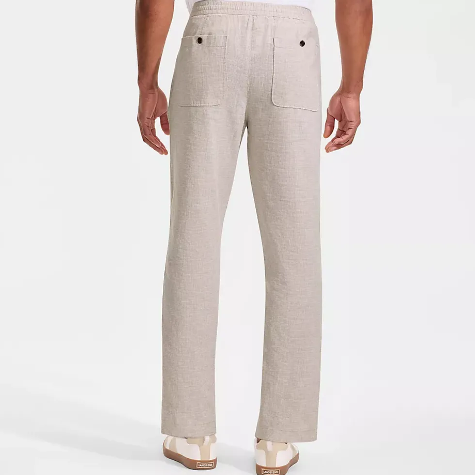 Men's Linen Cotton E-Waist Pant