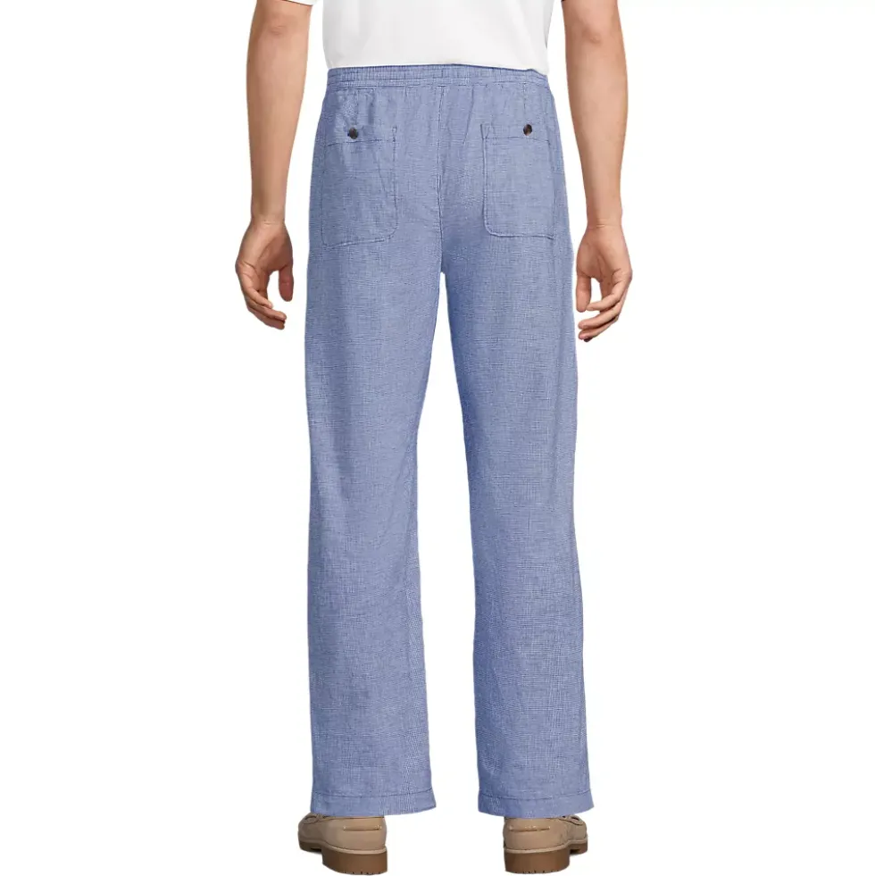 Men's Linen Cotton E-Waist Pant