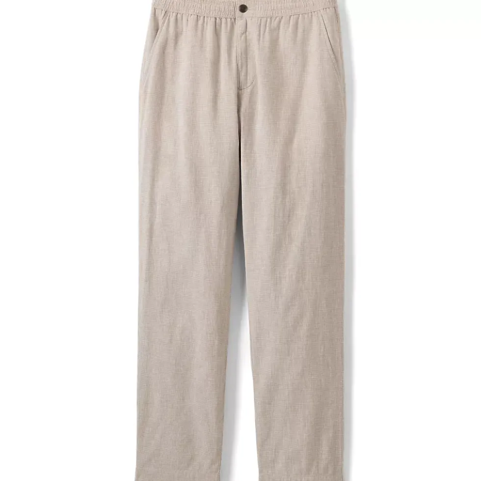 Men's Linen Cotton E-Waist Pant