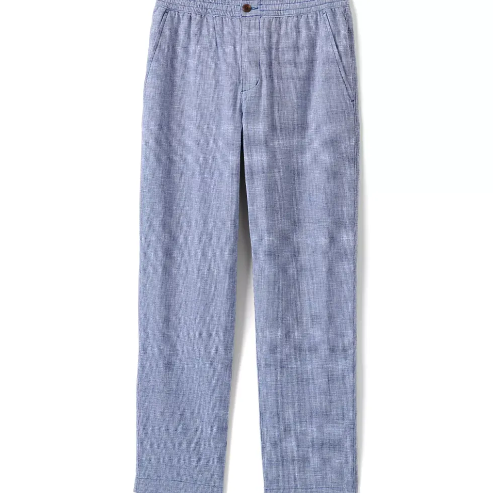 Men's Linen Cotton E-Waist Pant