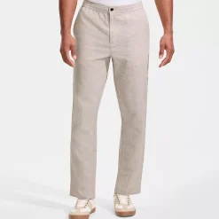 Men's Linen Cotton E-Waist Pant