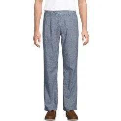 Men's Linen Cotton Pleated Relaxed Pants