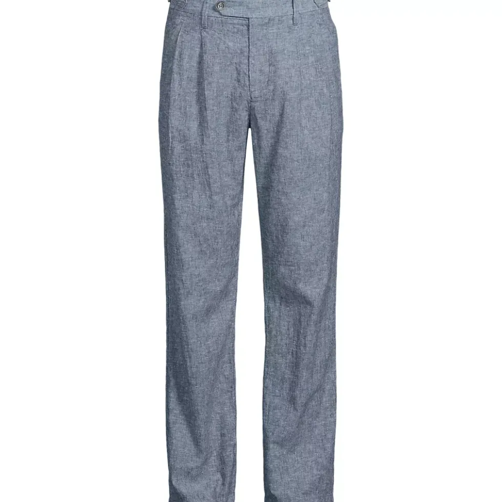 Men's Linen Cotton Pleated Relaxed Pants