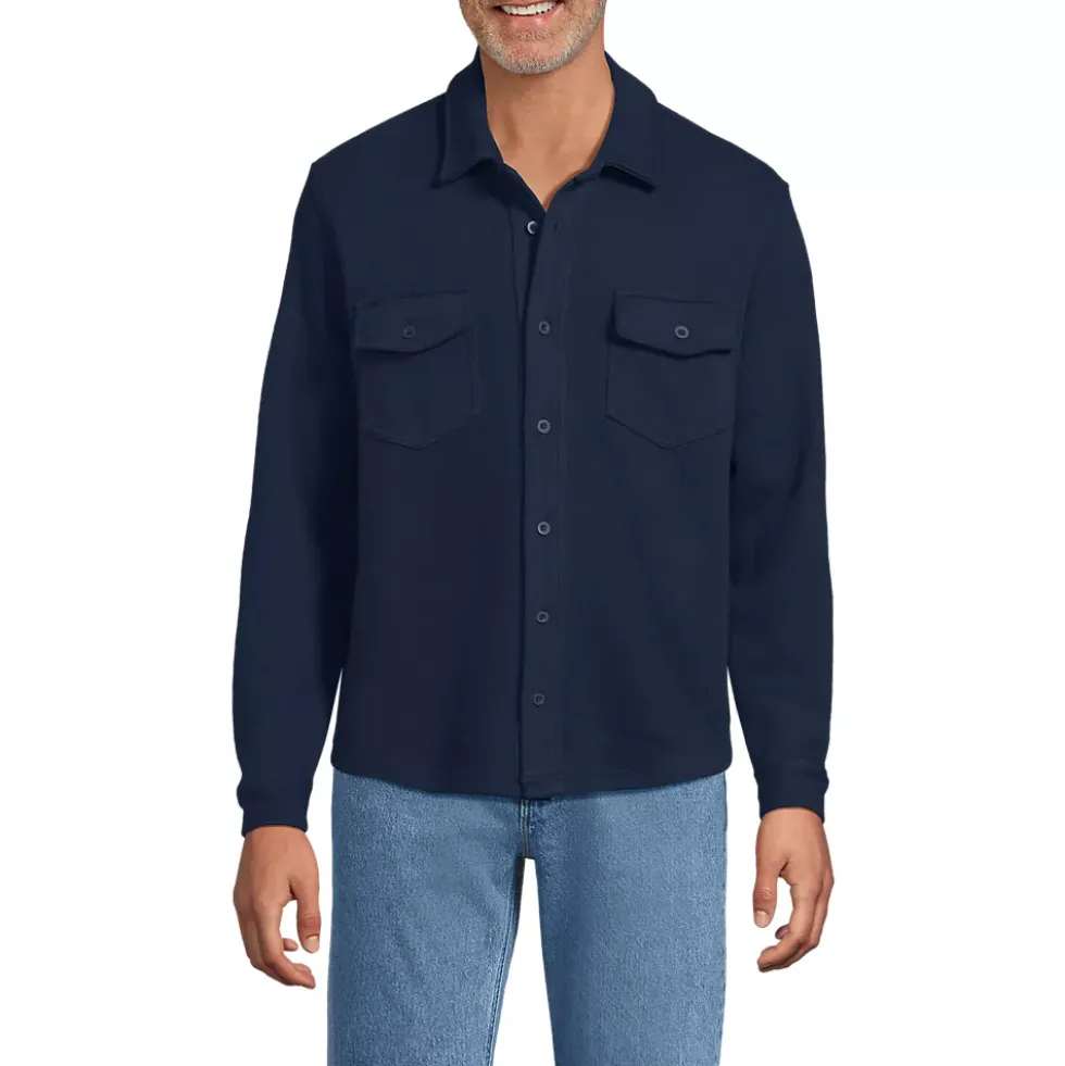 Men's Long Sleeve Bedford Button Through Utility Overshirt