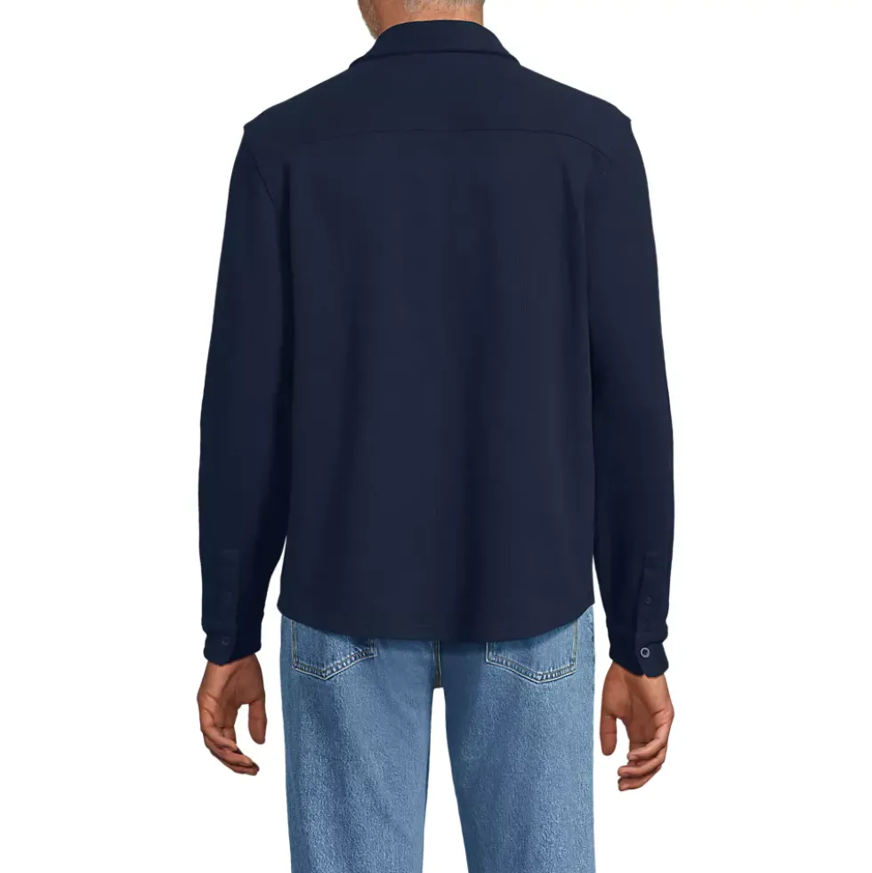 Men's Long Sleeve Bedford Button Through Utility Overshirt
