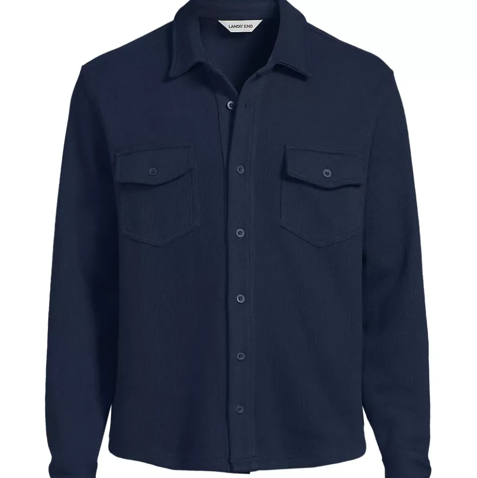 Men's Long Sleeve Bedford Button Through Utility Overshirt