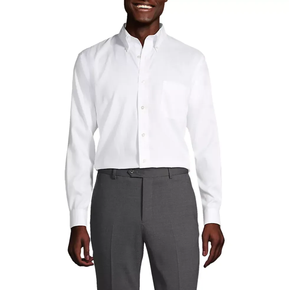 Men's Long Sleeve Buttondown No Iron Pinpoint Shirt