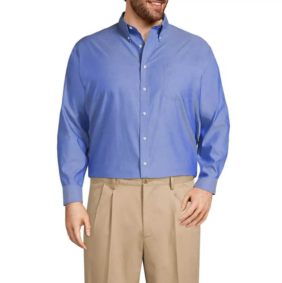 Men's Long Sleeve Buttondown No Iron Pinpoint Shirt