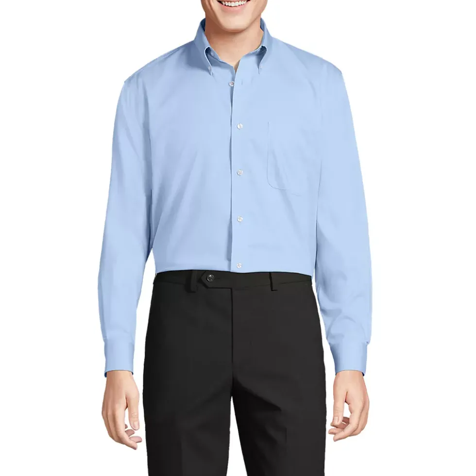 Men's Long Sleeve Buttondown No Iron Pinpoint Shirt