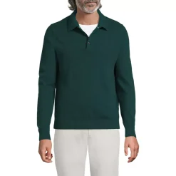 Men's Long Sleeve Cashmere Sweater Polo