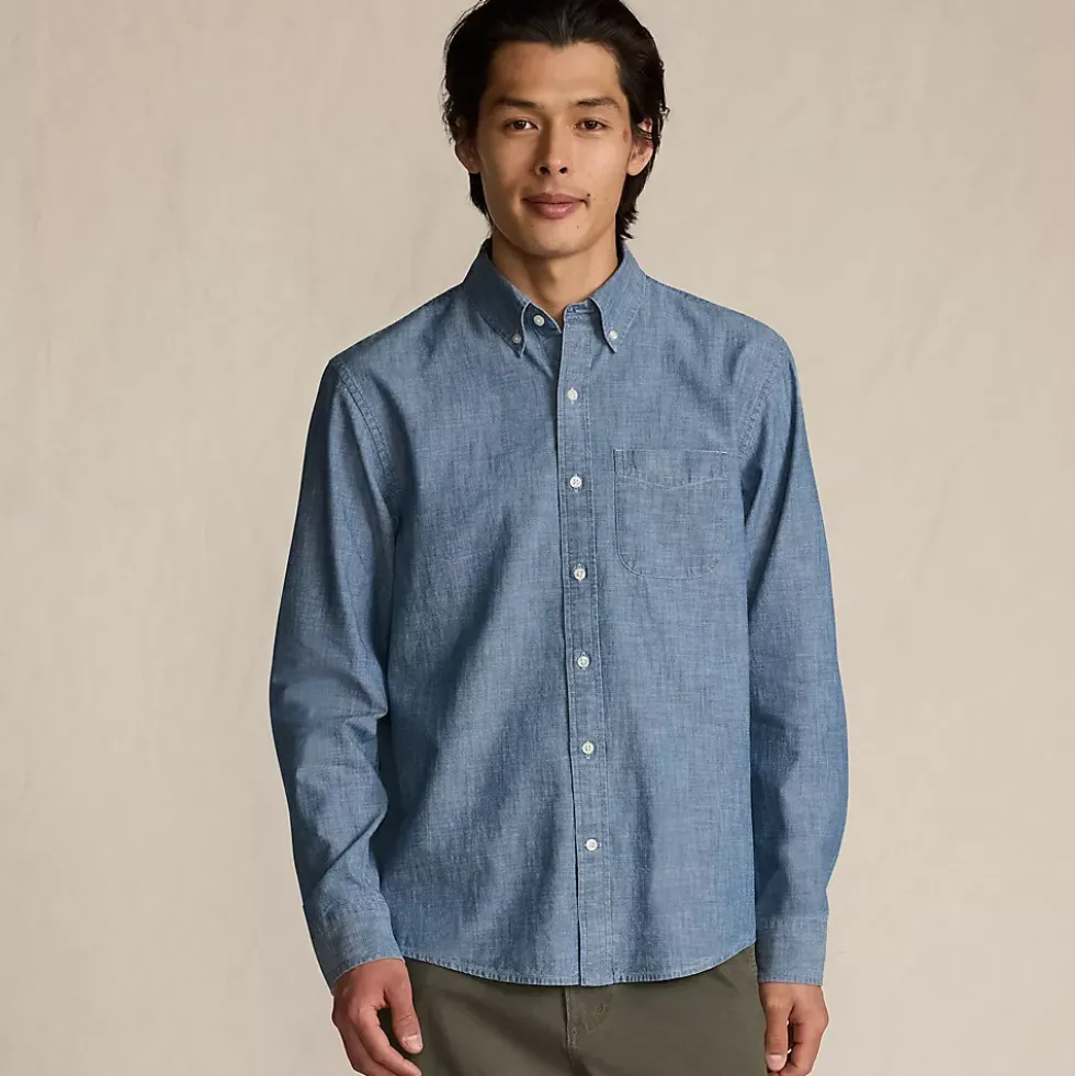 Men's Long Sleeve Chambray Shirt