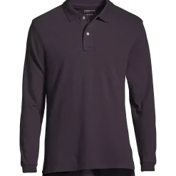 Men's Long Sleeve Classic Mesh Polo Shirt
