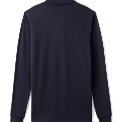 Men's Long Sleeve Classic Mesh Polo Shirt